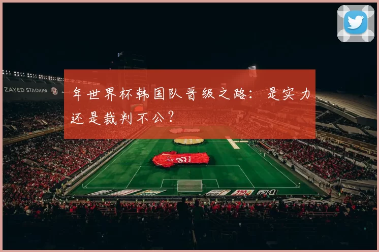 年世界杯韩国队晋级之路:是实力还是裁判不公?