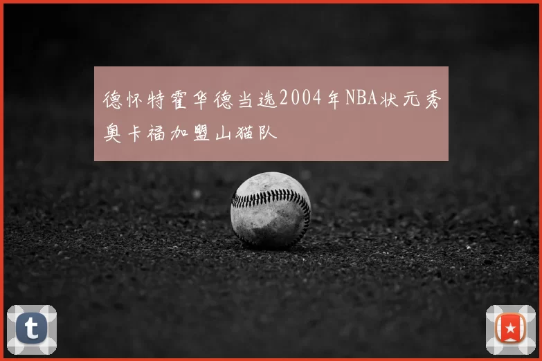 德怀特霍华德当选2004年NBA状元秀奥卡福加盟山猫队